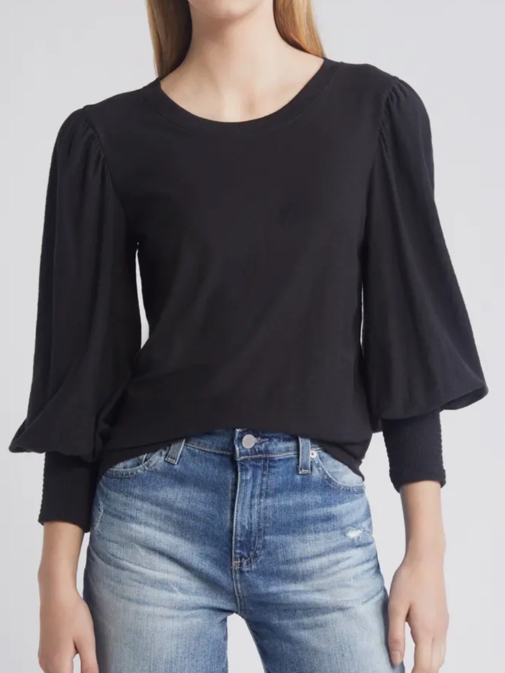 Nation LTD Loren Smocked Peasant T-Shirt